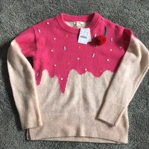 Crewcuts Girls Sweater with Sprinkles and a Cherry